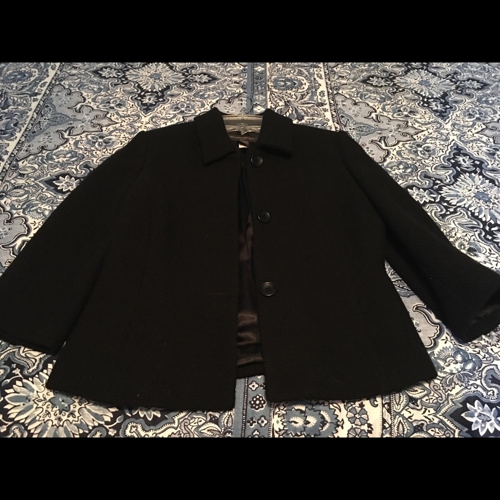 Banana Republic Black Tweed Womens Blazer Sz 6
